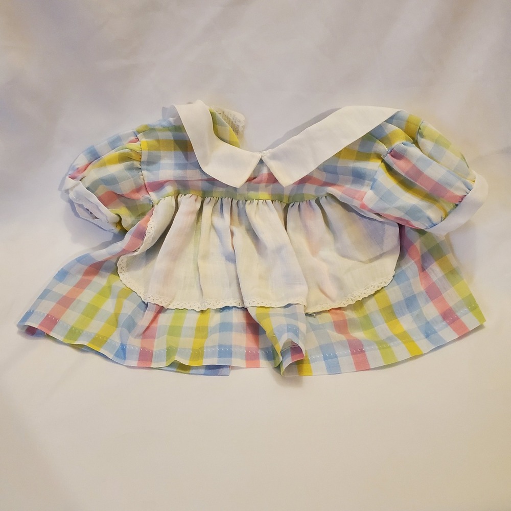 Cute Togs Baby Girls Pastel Gingham‎ Collar Dress 9 Months doll